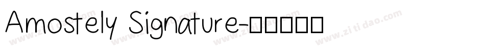 Amostely Signature字体转换